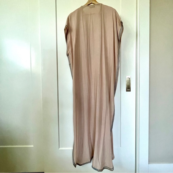 Maison Marrakech London Resort Lounge Kaftan Embroidered beige M/L - Picture 3 of 7